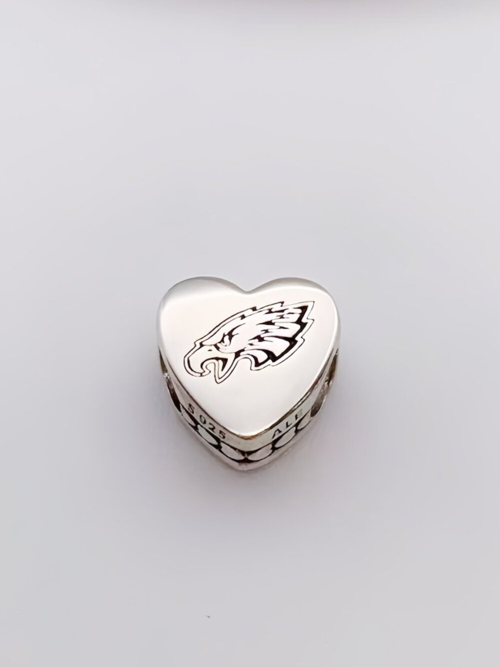 Pandora Philadelphia Eagles NFL Logo Charm Heart Bead S925